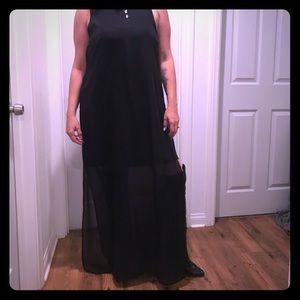 💜Fall FAVES💜 long sheer overlay dress size L💜